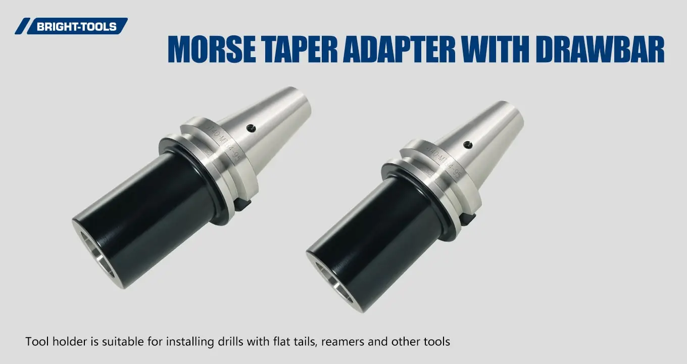 Adaptador de cone Morse com barra de tranca de suporte de ferramenta Bt