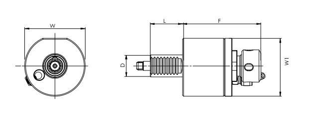 ESPECIFICAÇÃO DA CABEÇA DRIVEN AXIAL VDI, DIN 1809