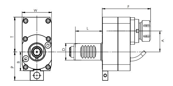 ESPECIFICAÇÃO DA CABEÇA DRIVEN AXIAL VDI, OFFSET, DIN 5480