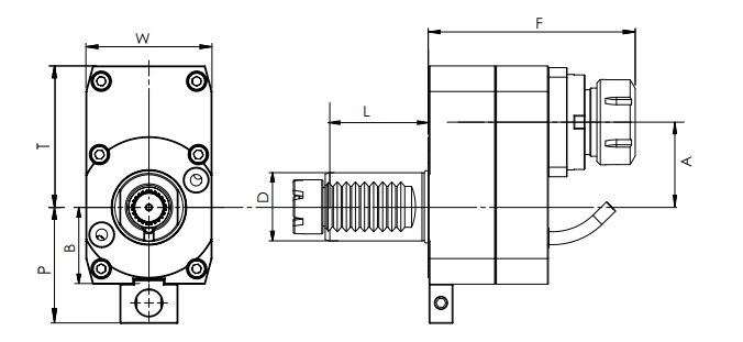 ESPECIFICAÇÃO DA CABEÇA DRIVEN AXIAL VDI, OFFSET,TOEM