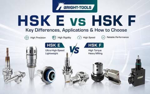 Qual a diferença entre HSK E e HSK F? Um guia prático para usinagem de alta velocidade.