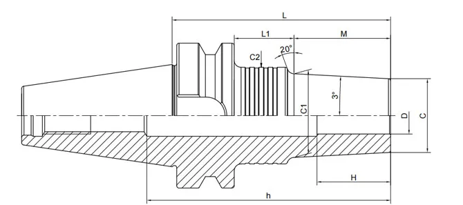 ESPECIFICAÇÕES DO MANDRIL DE CONTRAÇÃO BT 3° SLIM FORM A