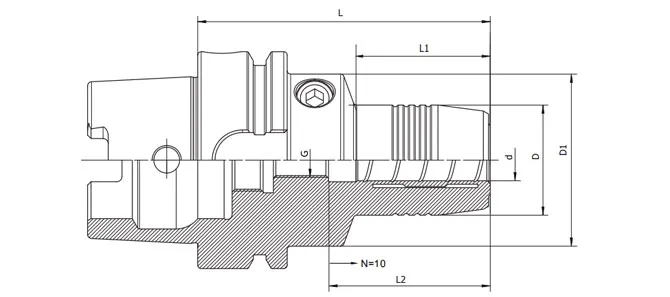 ESPECIFICAÇÃO DO MANDRIL HIDRÁULICO HSK-A, PADRÃO