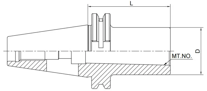 ESPECIFICAÇÃO DO ADAPTADOR DE CONE MORSE DIN 69871 COM LINGUETA