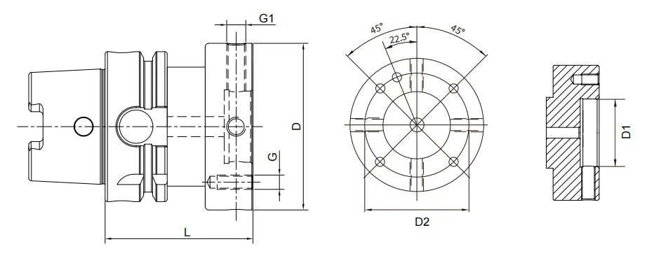 ESPECIFICAÇÃO DO ADAPTADOR DE FLANGE AJUSTÁVEL DIN 69893