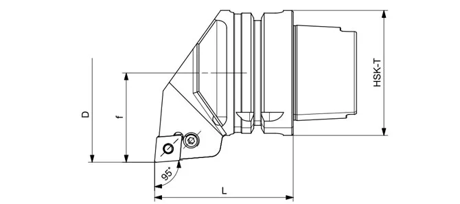 ESPECIFICAÇÃO DA FERRAMENTA DE TORNEAMENTO HSK-T PCLNR | PCLNL 95°/80°