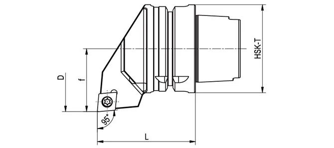 ESPECIFICAÇÃO DA FERRAMENTA DE TORNEAMENTO HSK-T SCLCR | SCLCL 95°/80°
