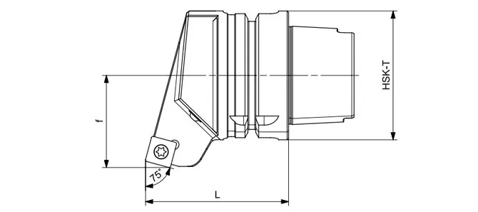 ESPECIFICAÇÃO DA FERRAMENTA DE TORNEAMENTO HSK-T SSBCR | SSBCL 75°/90°