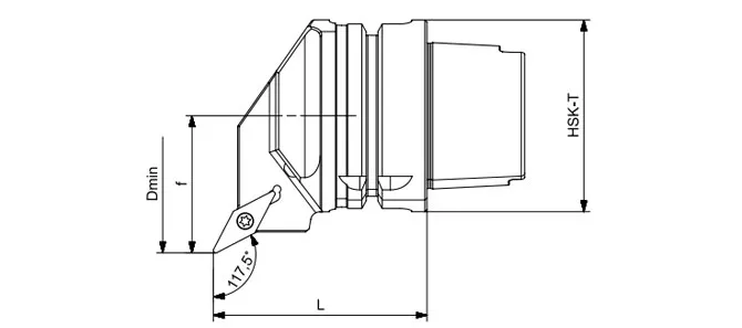 ESPECIFICAÇÕES DA FERRAMENTA DE TORNEAMENTO HSK-T SVPBR | SVPBL | SVPCR | SVPCL 117,5°/35°