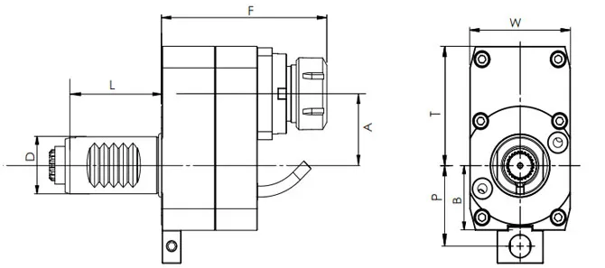 ESPECIFICAÇÃO DA CABEÇA AXIAL VDI, DESLOCADA, DIN 5480