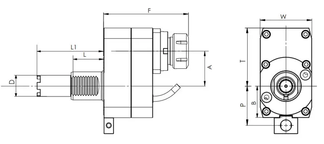 ESPECIFICAÇÃO DA CABEÇA AXIAL VDI, DESLOCADA, HAAS ESCALONADA