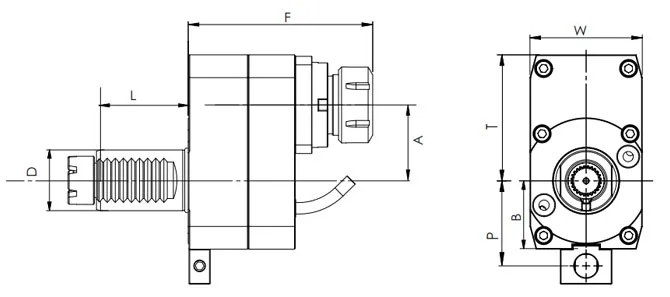 ESPECIFICAÇÃO DA CABEÇA AXIAL VDI, DESLOCADA, TOEM
